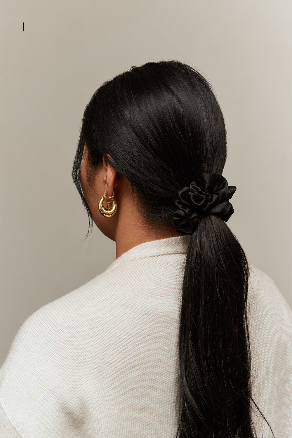 Silk Scrunchie - Noir